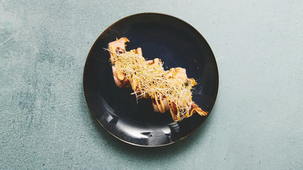Deluxe ebi tempura m. Grillet laks