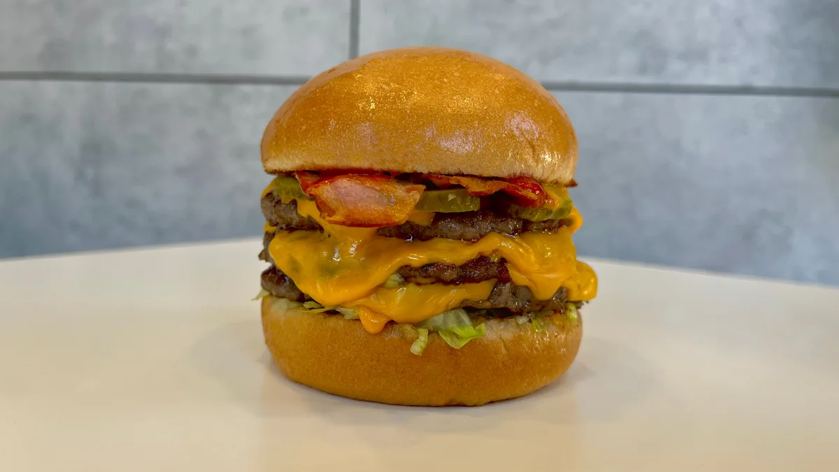 Triple bacon 101 burger
