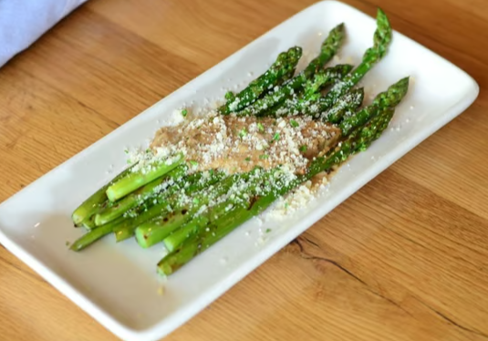 Grilled Asparagus and Black Garlic Aioli