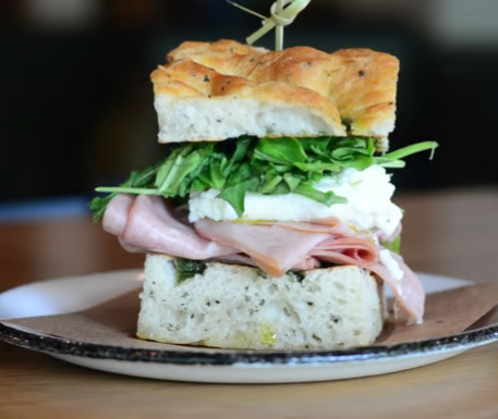 Mortadella and Focaccia Sandwich