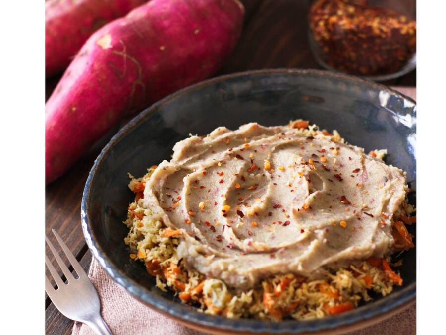 Escondidinho de Batata Doce Orgânica com Frango
