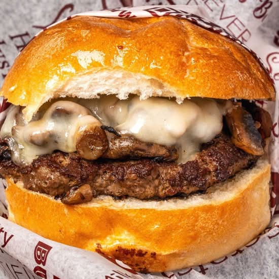 4. Mushroom Swiss Burger