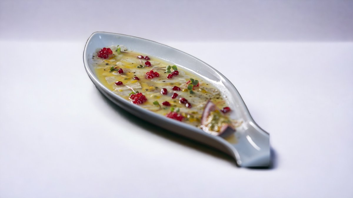 Sea Bass Carpaccio with Passion Fruit