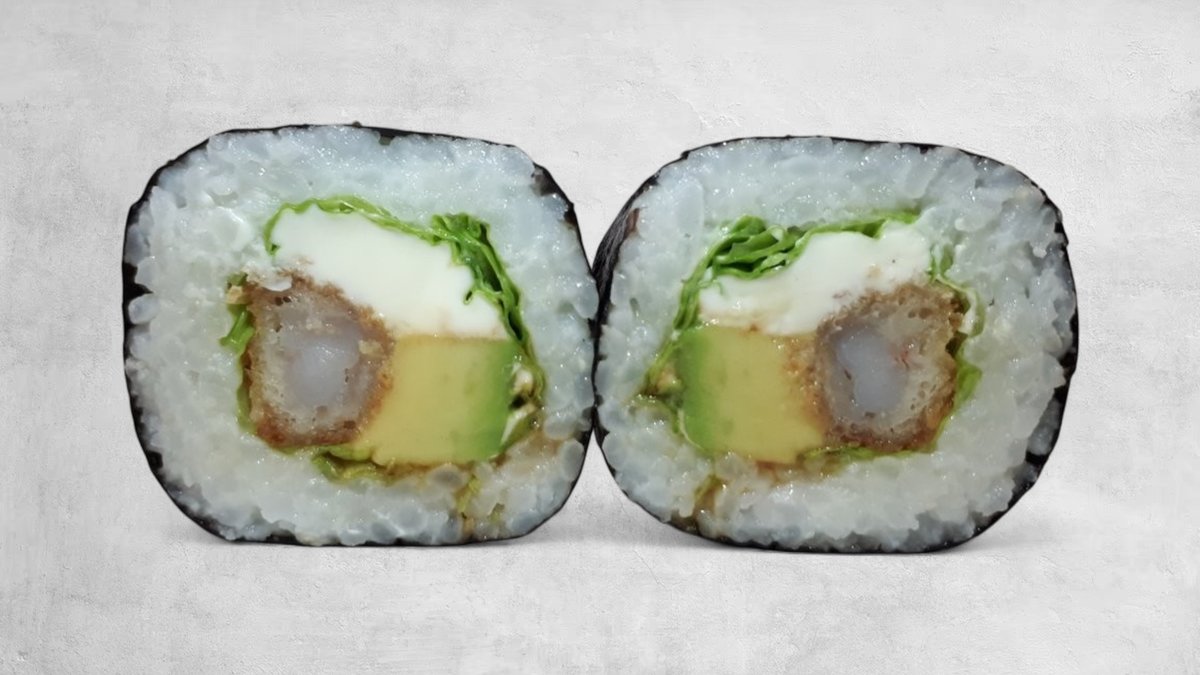 90. Crispy shrimp futomaki