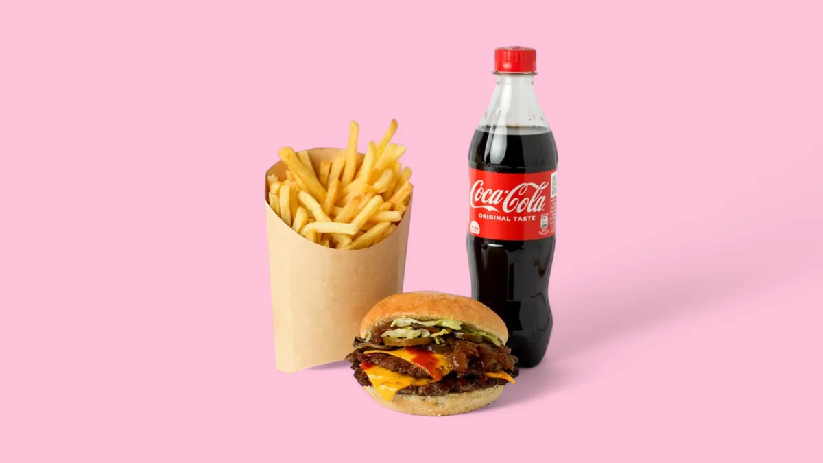Smoke Jalapeno Burger Menu + Coca-Cola 0,5 l