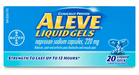 Aleve Naproxen Sodium Liquid Gels 220 mg (20 ct)