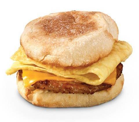 Egg Sausage and Cheddar Muffin