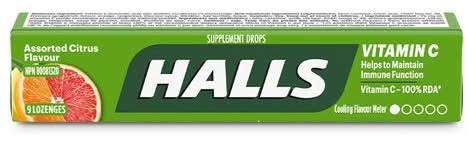 Halls Vit C Assorted Citrus