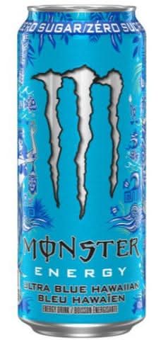 Monster Energy Zero Sugar Drink, Ultra Blue Hawaiian (473 ml)