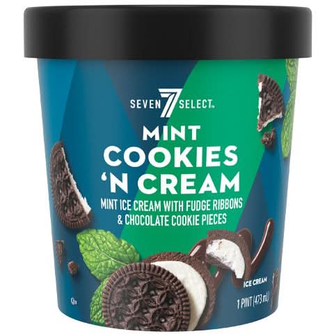 7-Select Go Yum Ice Cream, Mint Cookies N Cream (473 ml)