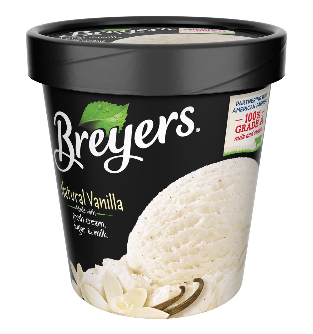Breyers Ice Cream, Natural Vanilla (16 oz)