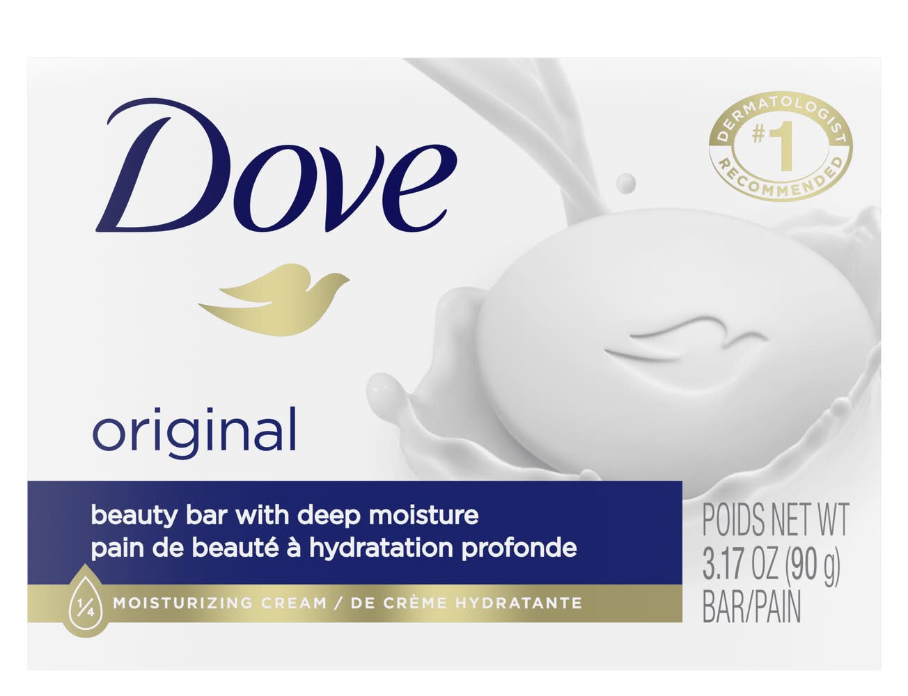 Dove Original White Moisturizing Cream Beauty Bar (3.17 oz)