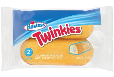 Hostess Twinkies Golden Sponge Cake With Creamy Filling (2.7 oz, 2 ct)