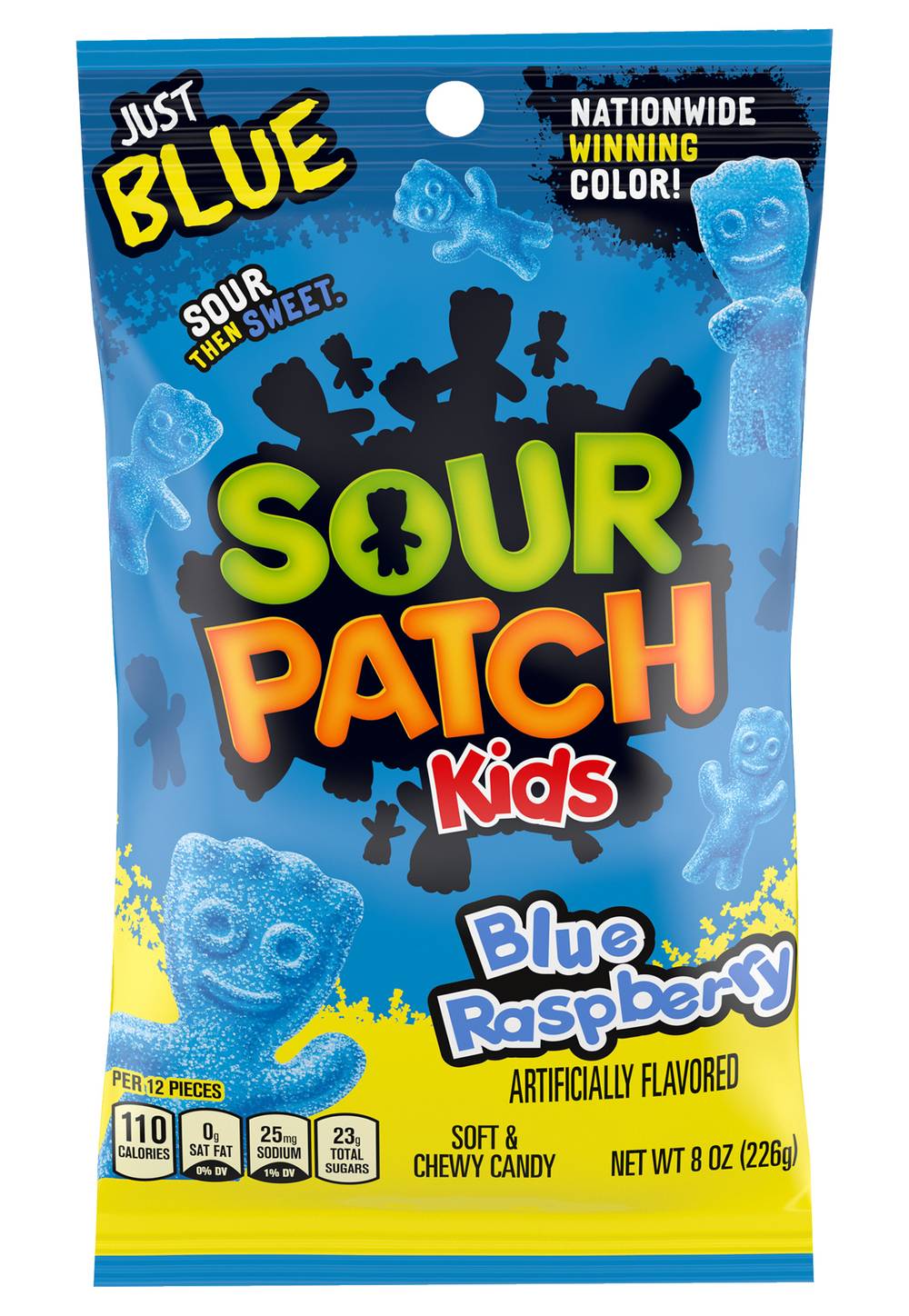 Sour Patch Kids Soft and Chewy Candy, Blue Raspberry (8 oz)