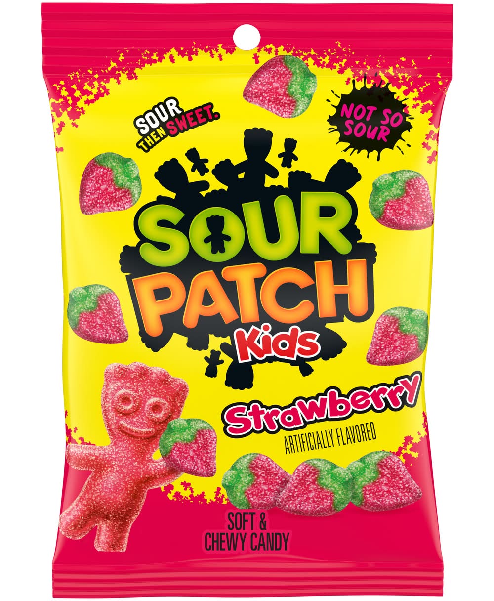 Sour Patch Kids Soft and Chewy Candy, Strawberry (8 oz)