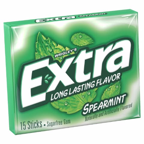 Wrigley's Extra Long Lasting Sugarfree Gum, Spearmint (1.32 oz, 15 ct)