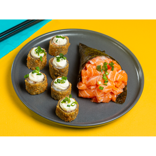Combo Temaki + 6 Hot Roll + Coca-cola