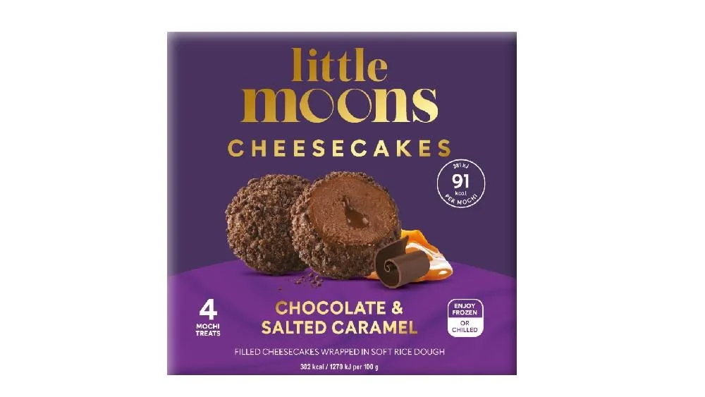 Little Moons 4 Chocolate and Salted Caramel Cheesecakes 120g