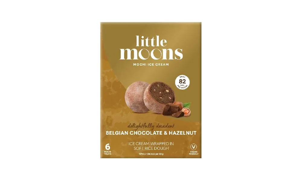 Little Moons 6 Vegan Belgian Hazelnut Mochi 192g