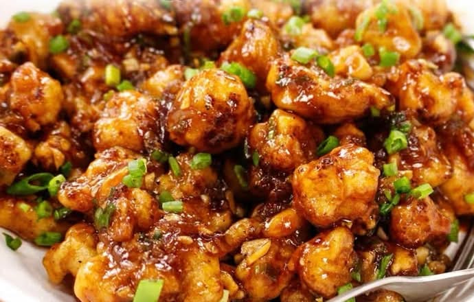 GOBI MANCHURIAN (with veg fried rice and naan)