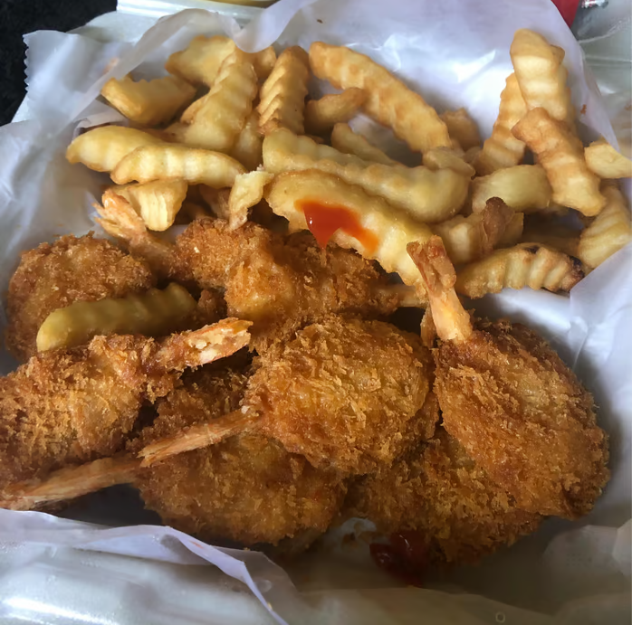 Butterfly Shrimp with side