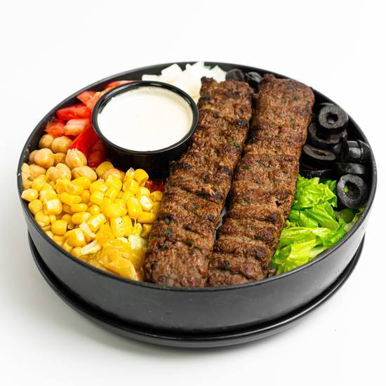Beef Kofta Kabob Salad Bowl