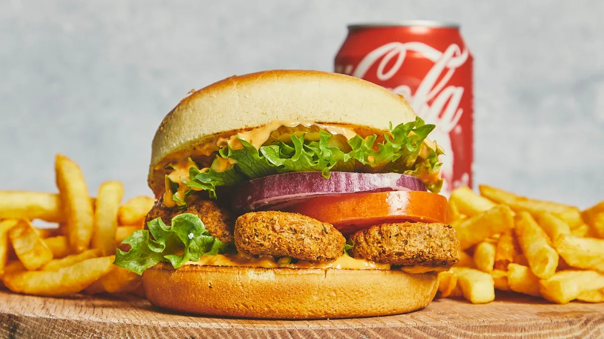 Falafel Burger Menu (V)