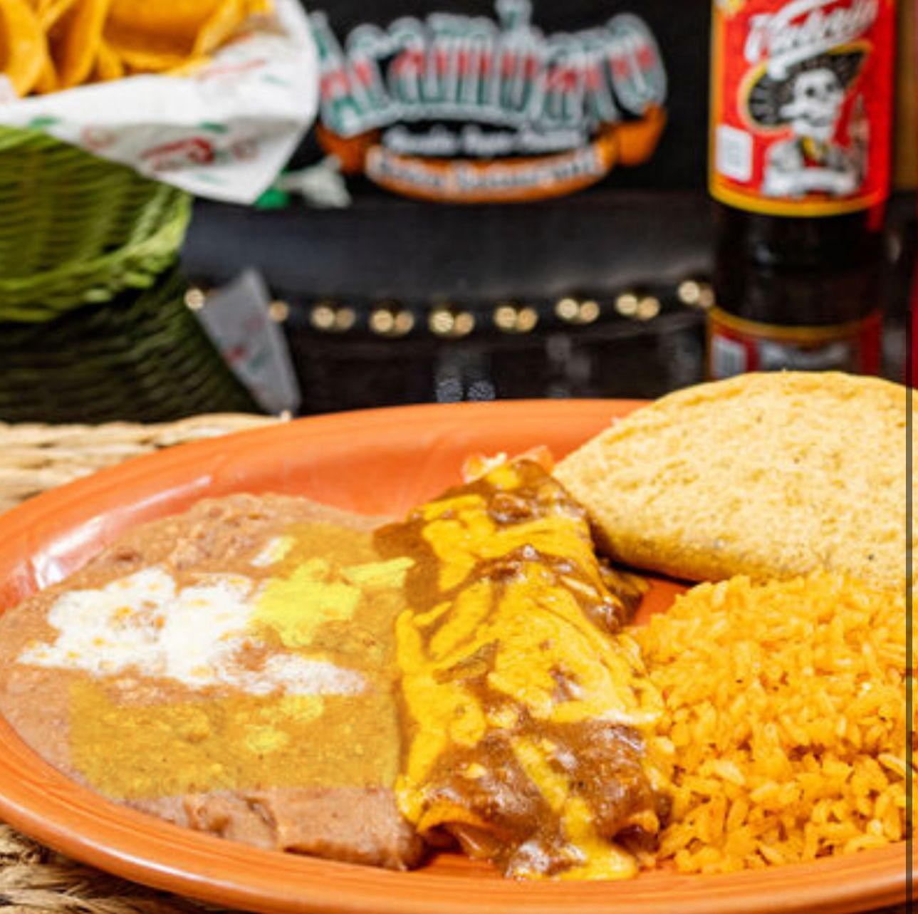 1. One Cheese Enchilada and One Beef Taco