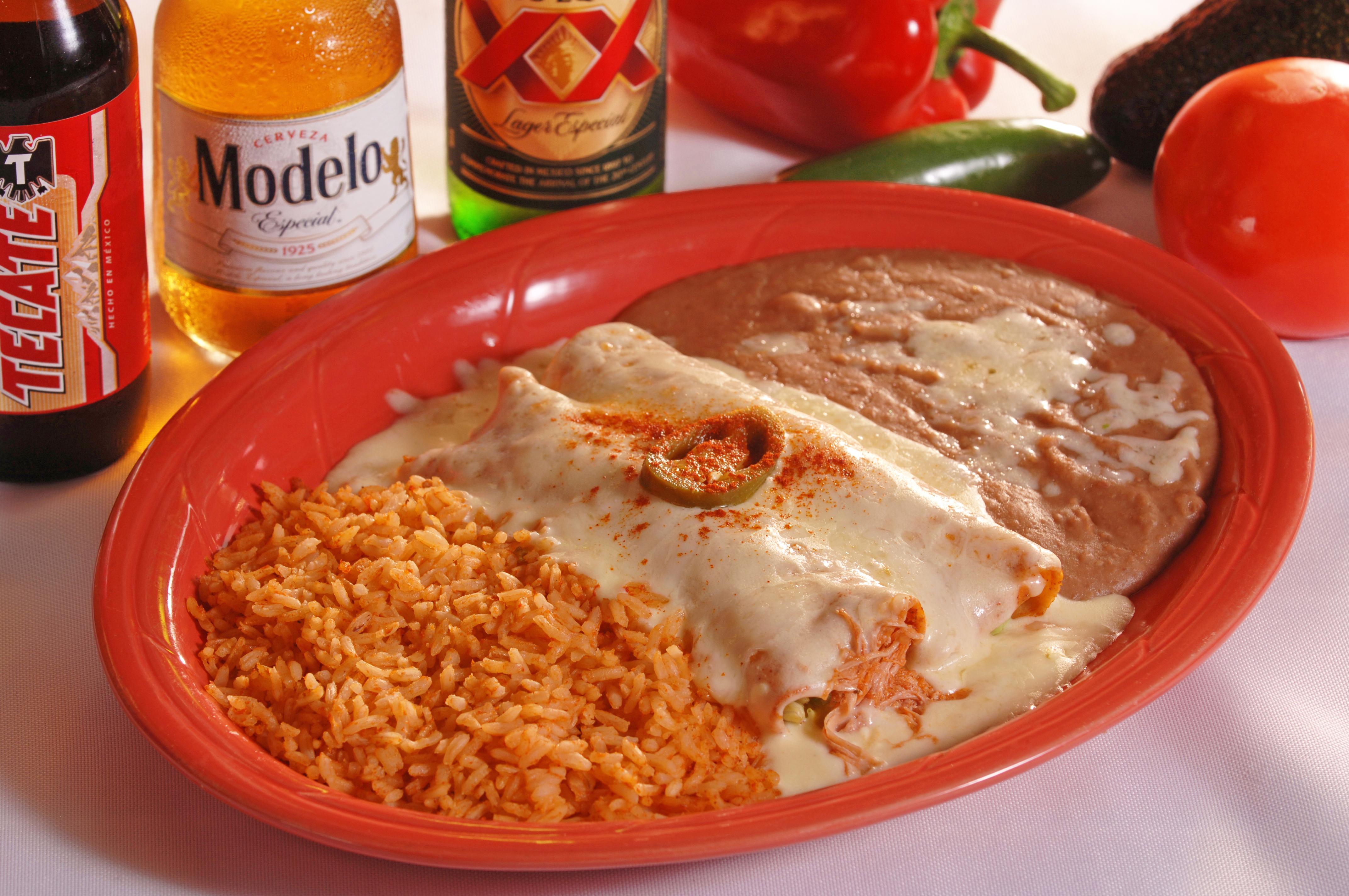 15. Two Homemade Chicken Enchiladas