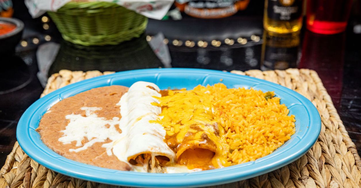 20. Two Enchiladas: One Chicken, One Cheese
