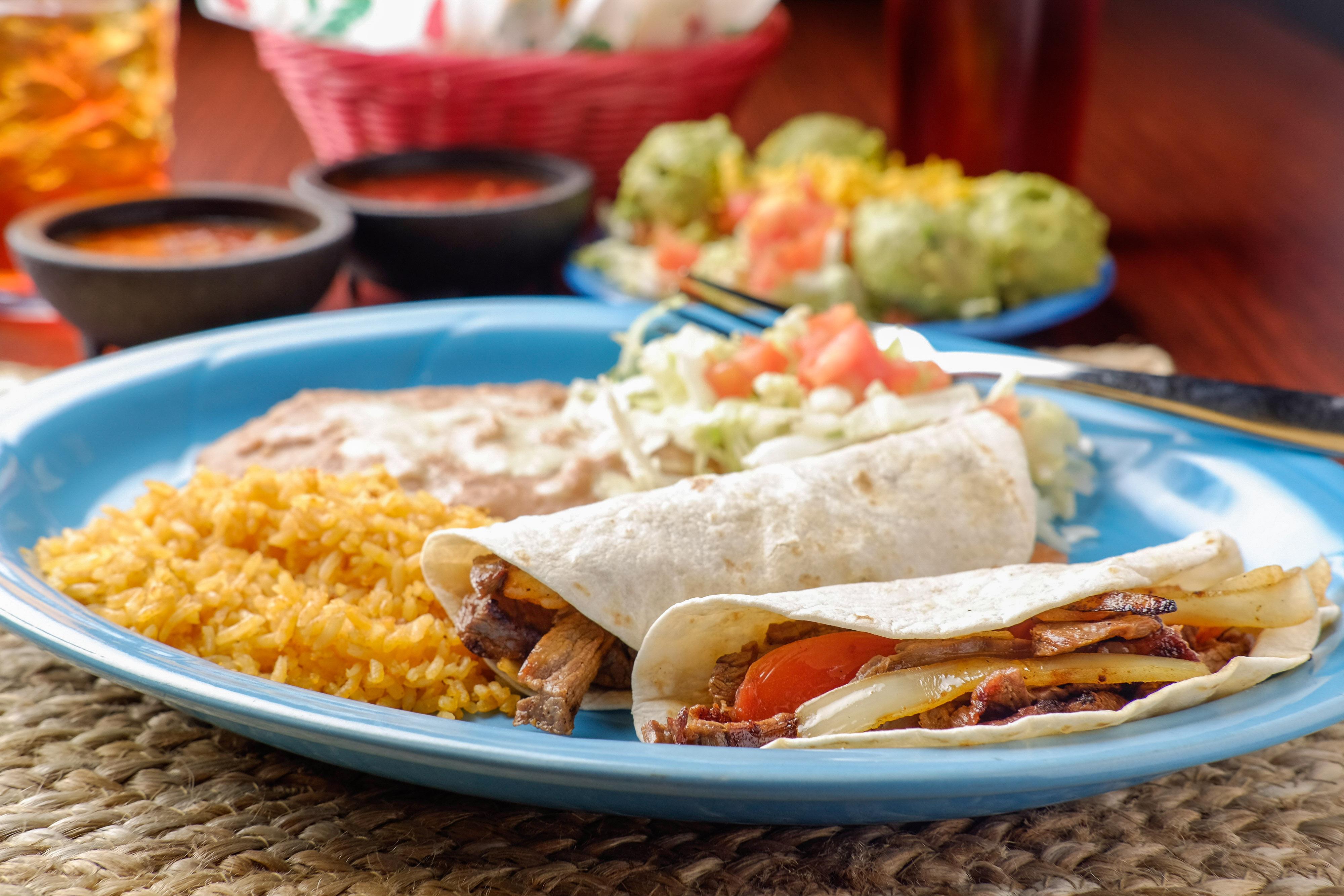 6. Two Fajita Tacos (Chicken or Beef)