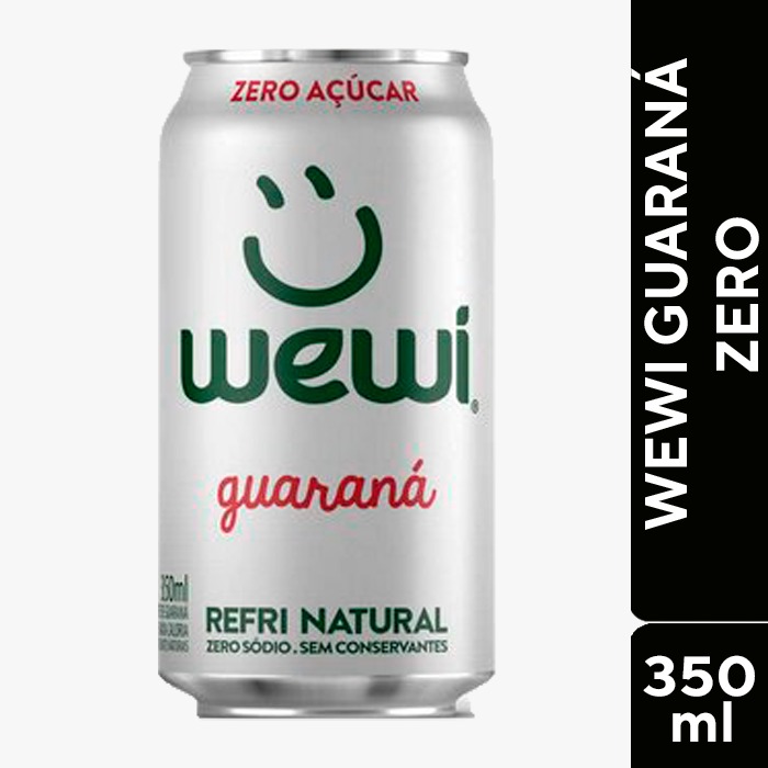 Refrigerante Guaraná Wewi Zero Lata 350m