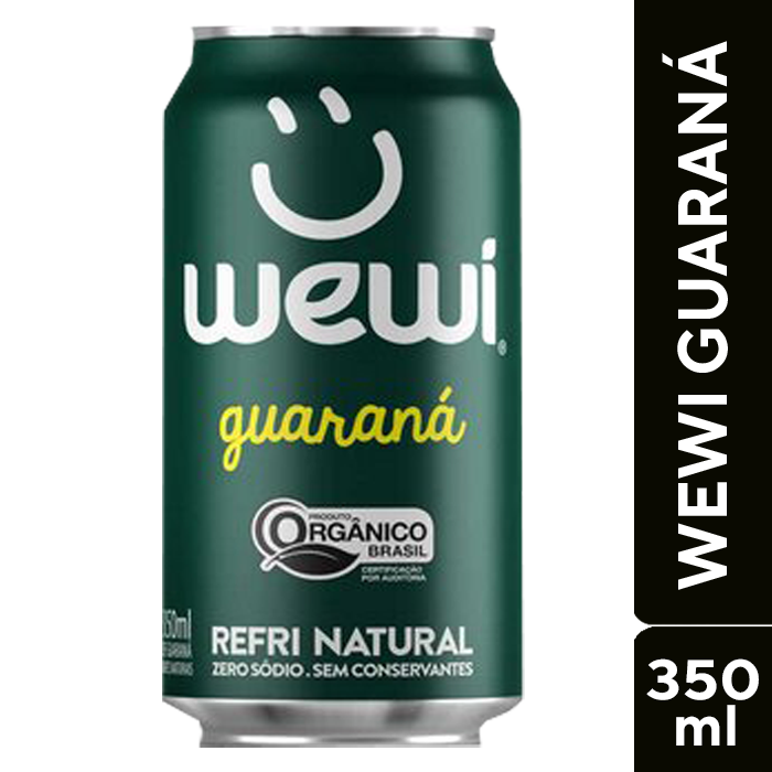 Refrigerante Orgânico Wewí Guaraná Lata 350 ml