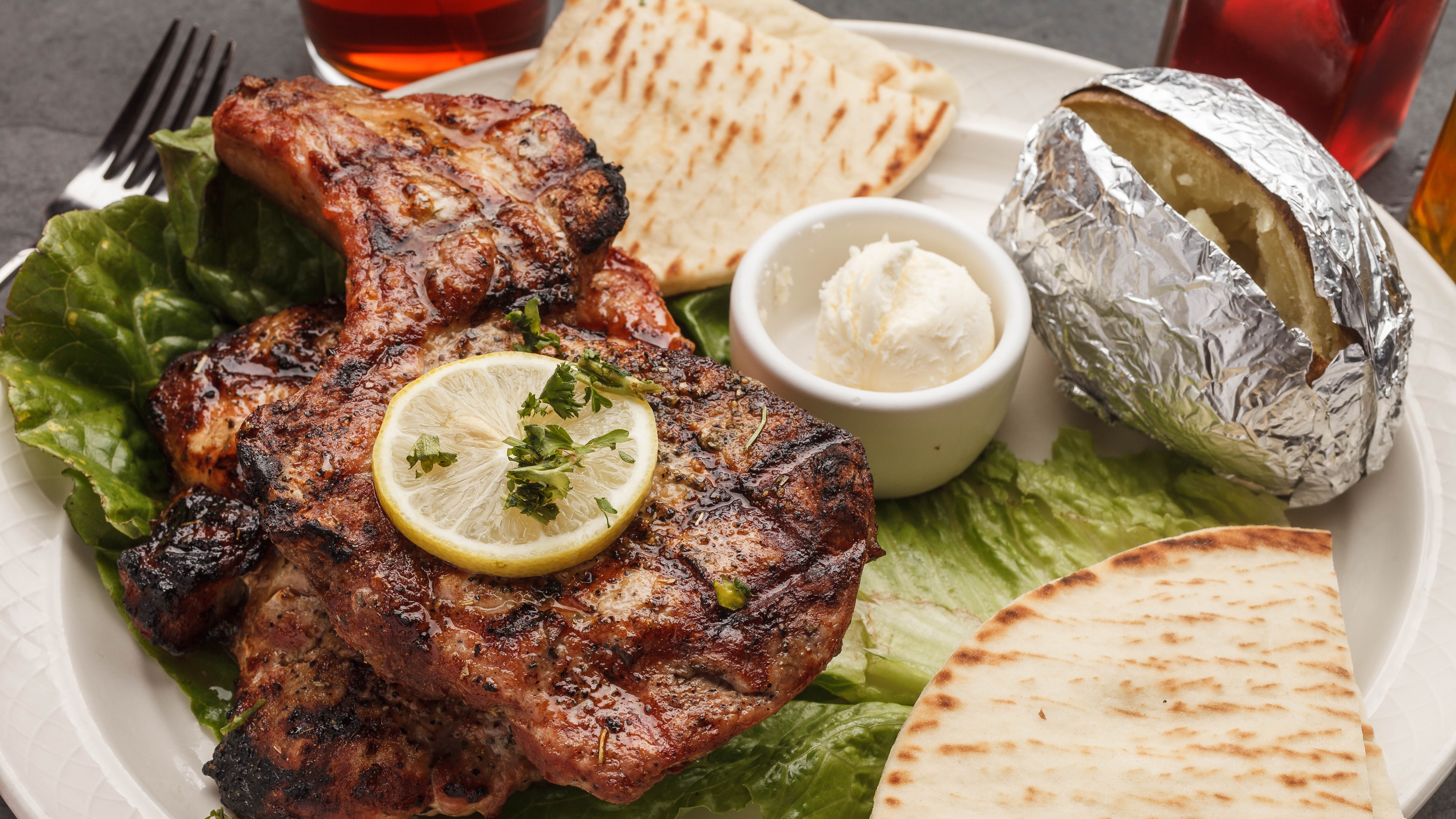 Char-Broiled Double Cut Pork Chops