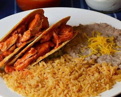 Two Chicken Tacos Combo Plate