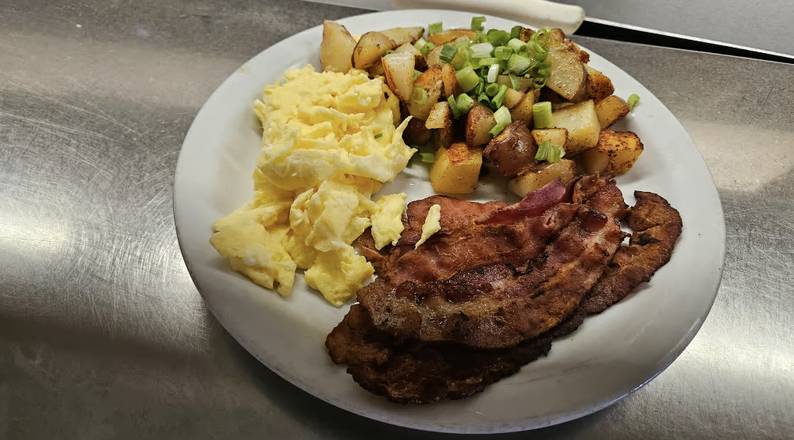 Bacon and Three Eggs