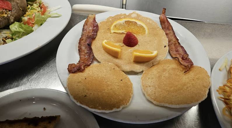 Mickey Pancake with bacon