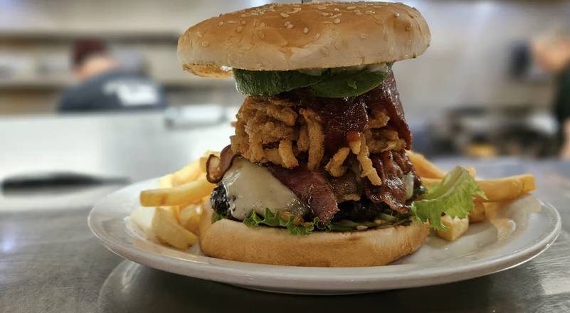 Towering Haystack Burger