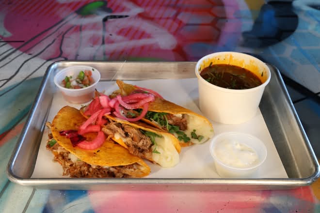 Quesa Pork Street Tacos