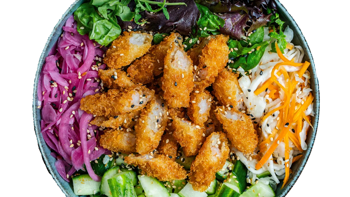 Friterad Jätteräkor Poké Bowl