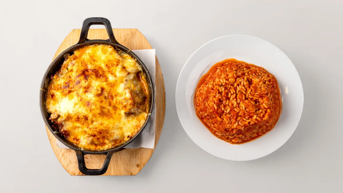 Gyros mit Käse überbacken