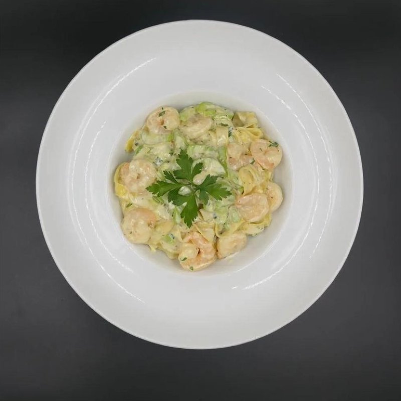 Pasta Creveti si dovlecel