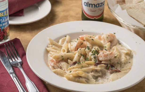 Shrimp Alfredo Penne Pasta