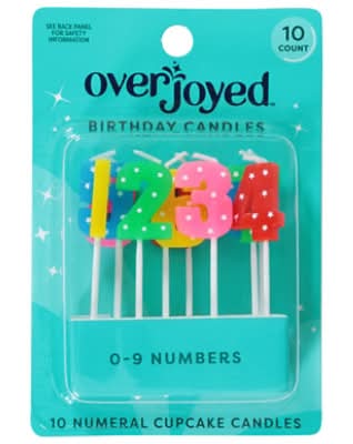 Overjoyed Numeral Cupcake Birthday Candles (10 ct)