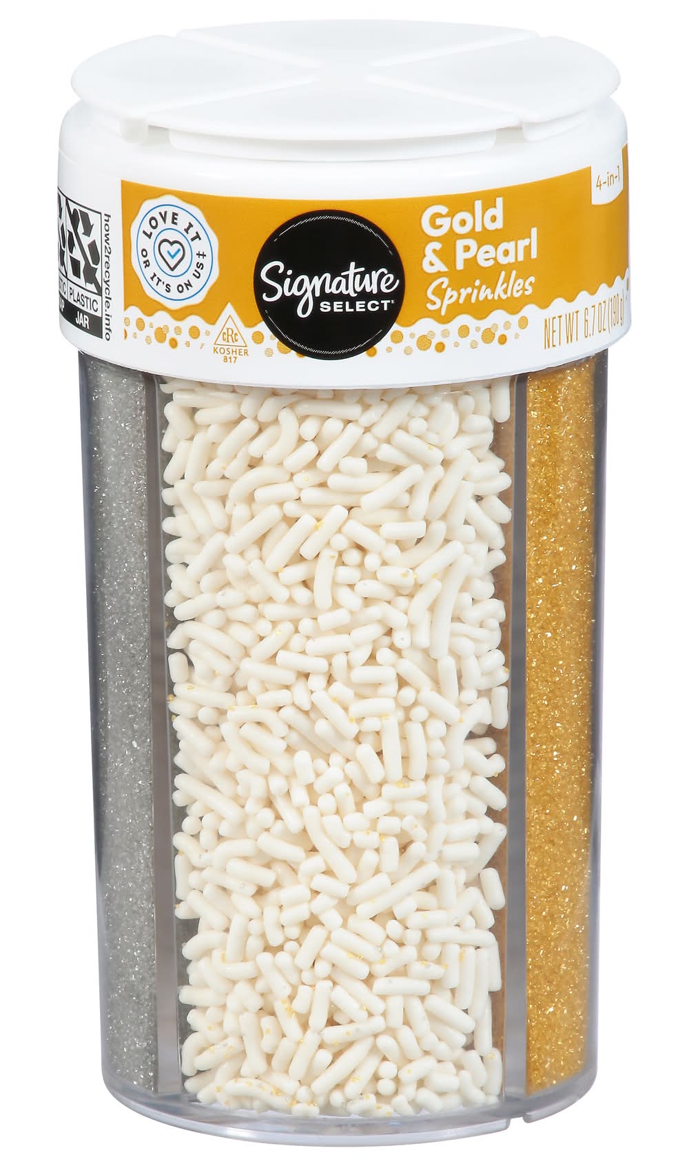 Signature Select 4-In-1 Gold and Pearl Sprinkles (6.7 oz)
