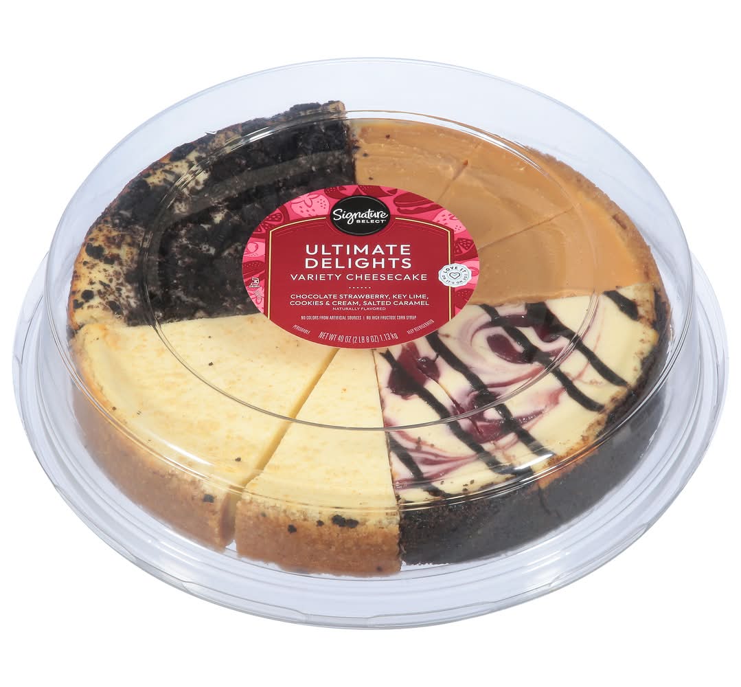 Signature Select Ultimate Delights Variety Cheesecake, Assorted (40 oz)