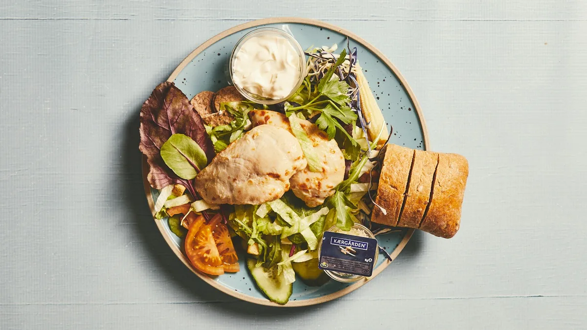 Caesarsalat crispy chicken Combo
