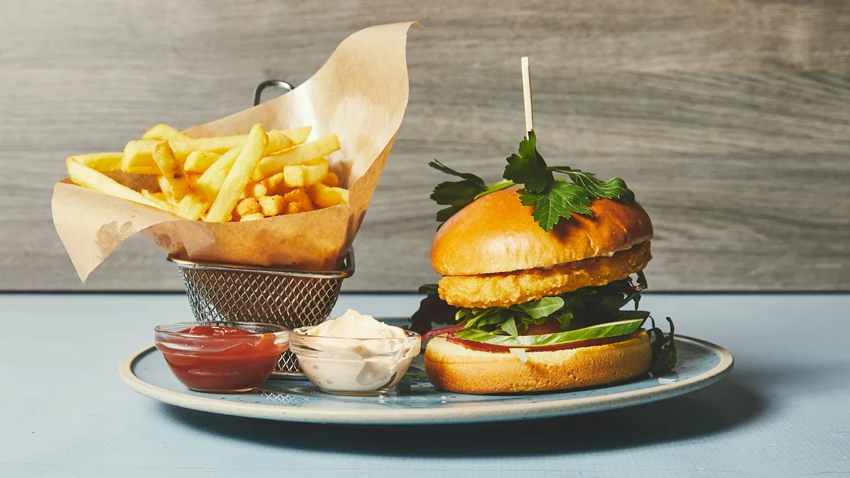 Fried Chicken Burger Menu