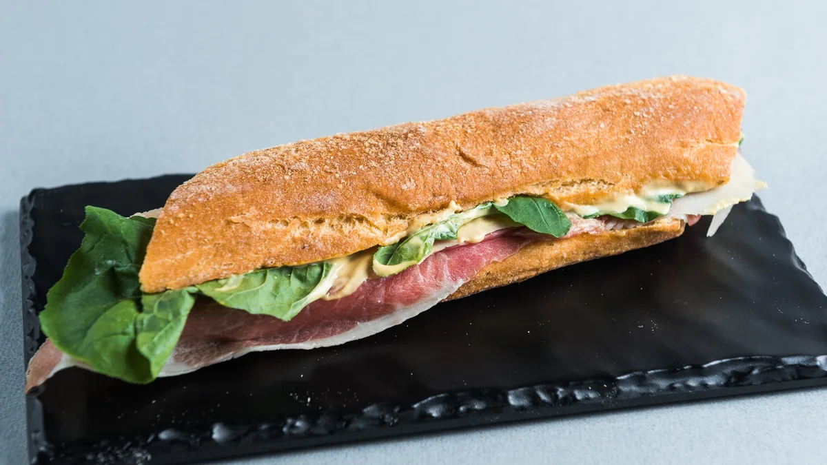 Prosciutto Crudo and Mushroom Panini