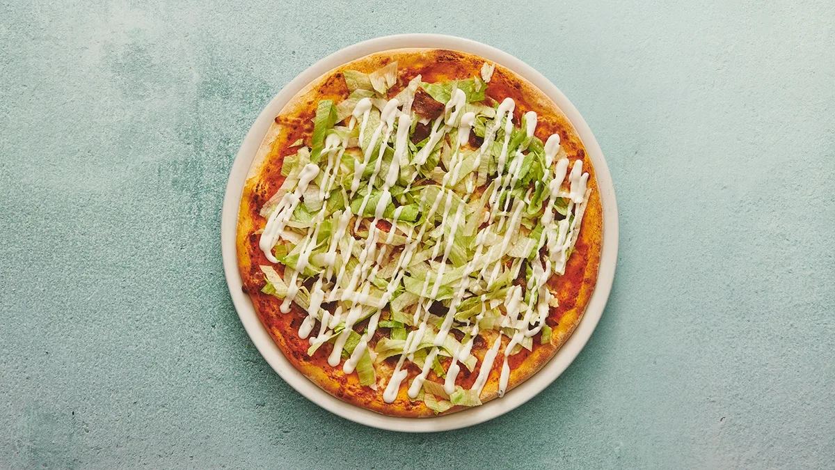 5. Salatpizza med kebab